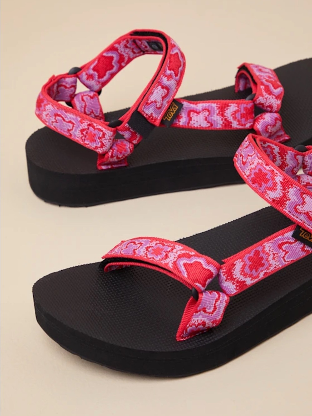 NEW Teva Womens Midform Universal Sandals Pink and Black size 10 - Picture 5 of 8